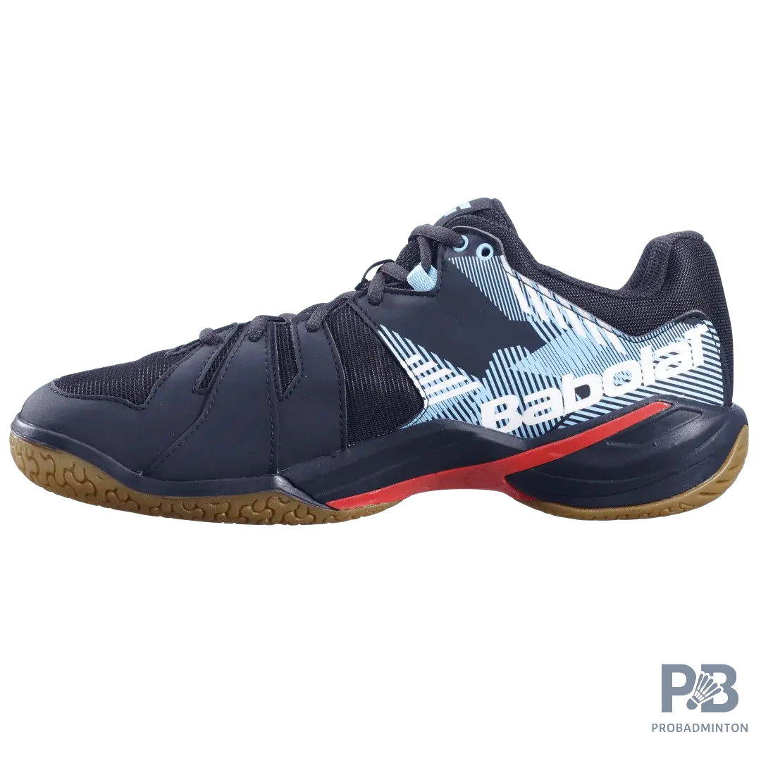 Babolat Men's Shadow Spirit Badminton Shoes- Black/Tomato Red