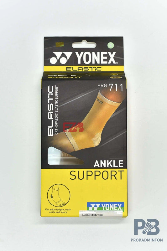 Yonex SRG 711 Ankle Support Beige | Orthopaedic Elastic Ankle Brace for Injury Relief & Sports Stability | Best for Badminton, Running & Gym in India