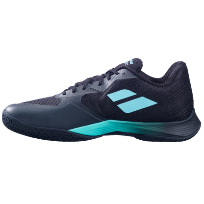 Babolat Shadow Spirit 2 Badminton Shoes (Black/Cyan) – Lightweight Indoor Court Shoes
