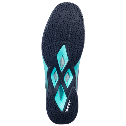Babolat Shadow Spirit 2 Badminton Shoes (Black/Cyan) – Lightweight Indoor Court Shoes