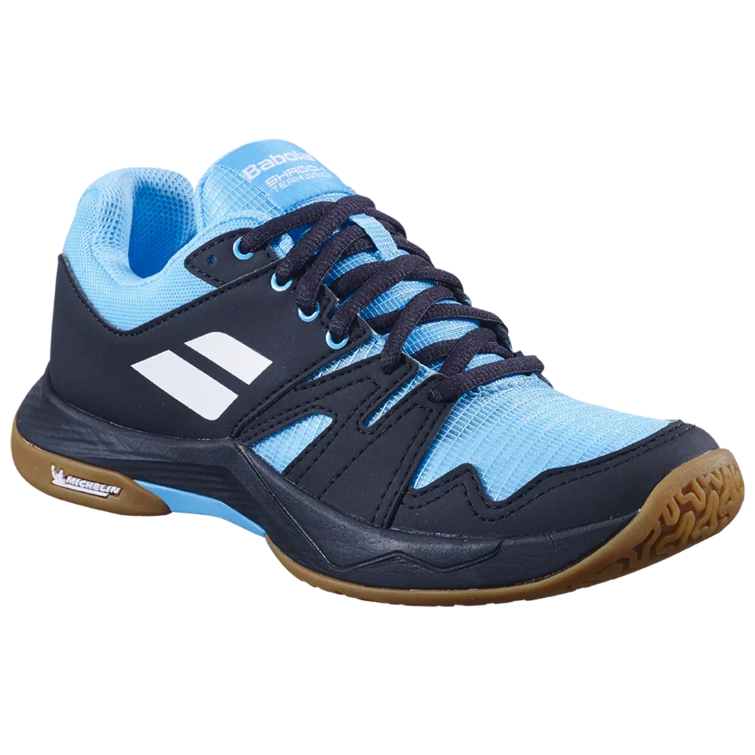 Babolat Shadow Team 2 Junior Badminton Shoes Black/Blue – Lightweight Indoor Court Shoes for Kids