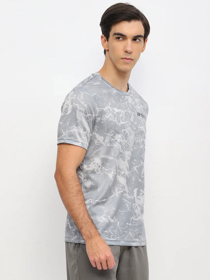 YONEX T Shirt Round Neck 2963 - Glacier Gray – Premium Breathable Tee for Badminton & Tennis Players