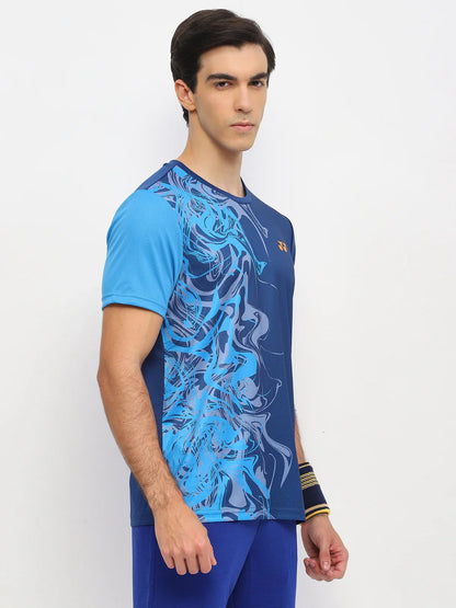 YONEX T Shirt Round Neck 2967 - Navy Peony – Premium Breathable Tee for Badminton & Tennis Players