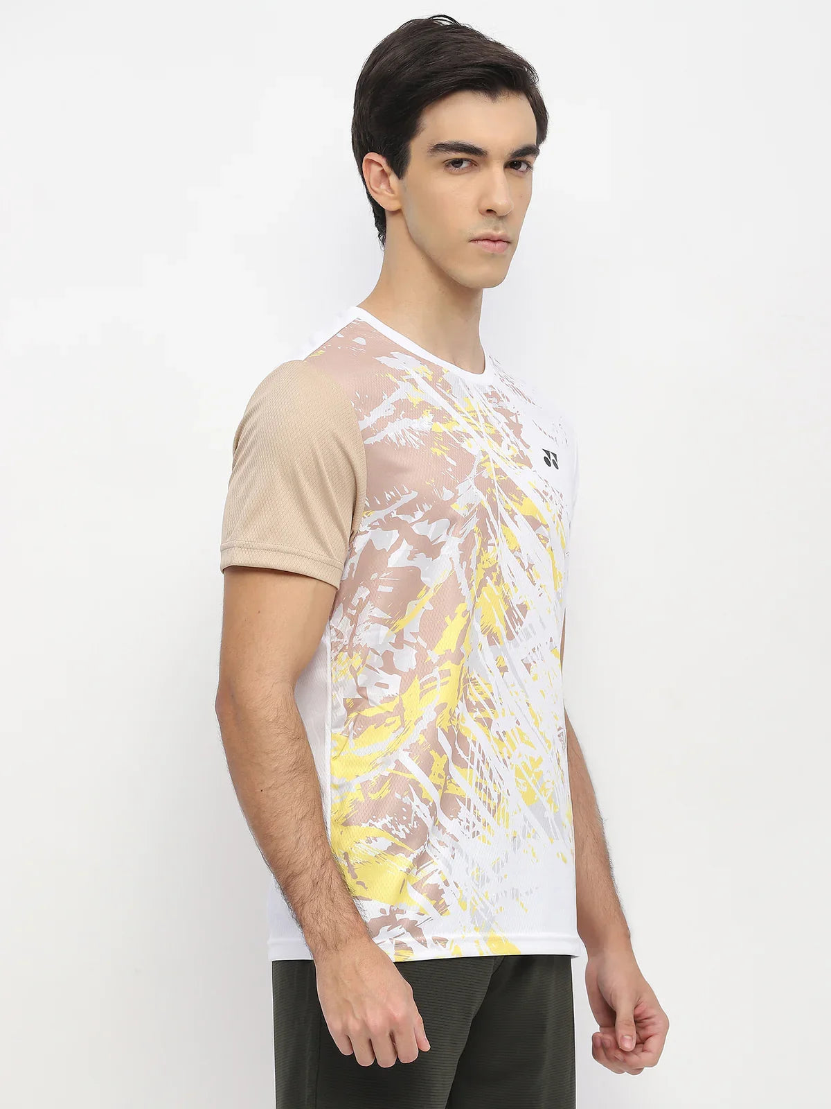 YONEX T Shirt Round Neck 2965 - White – Premium Breathable White Tee for Active Players
