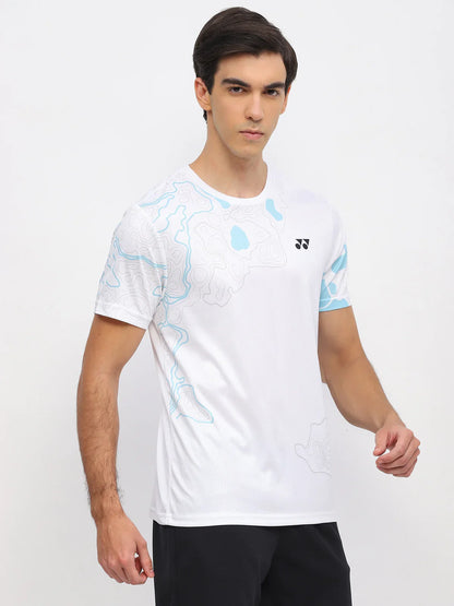 YONEX T Shirt Round Neck 2962 - White – Premium Breathable White Tee for Active Players