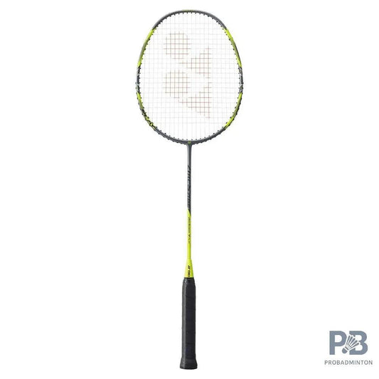 YONEX Arcsaber 7 Play Strung Graphite Badminton Racquet with Full Cover (Grey/Yellow) | 4U, 83g