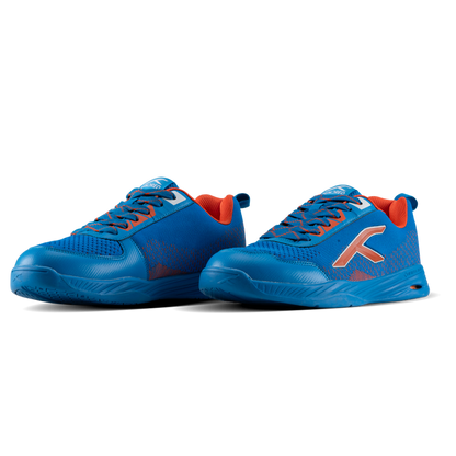 Hundred Court Flyer Badminton Shoe | BLUE / ORANGE