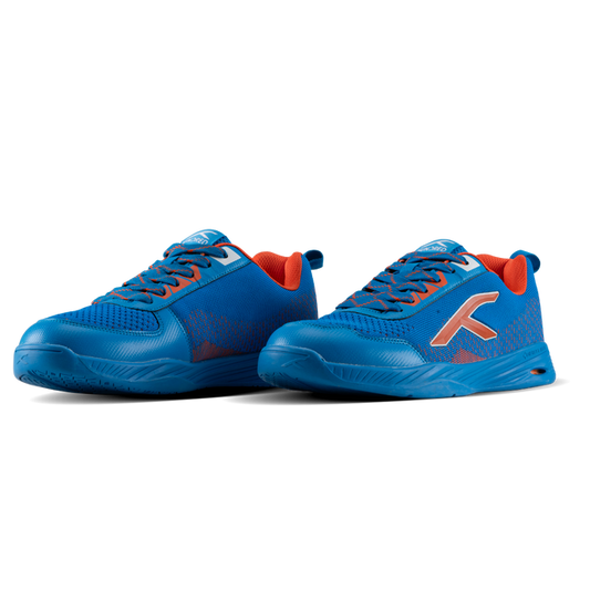 Hundred Court Flyer Badminton Shoe | BLUE / ORANGE