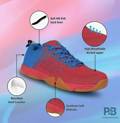 NIVIA BADMINTON SHOE GLISTER 2.0 RED