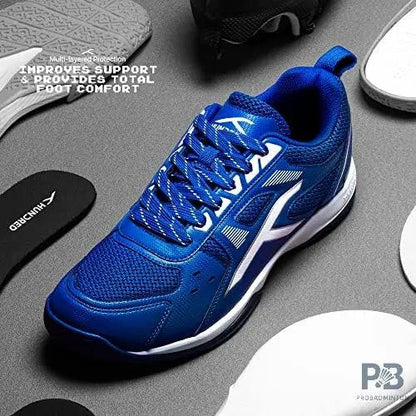 HUNDRED Raze Badminton Shoes (Blue / White)