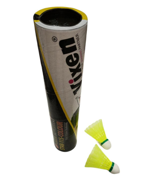 Vixen Star 115 Plastic Shuttlecock | Slow Speed Durable Nylon Shuttle for Training & Play