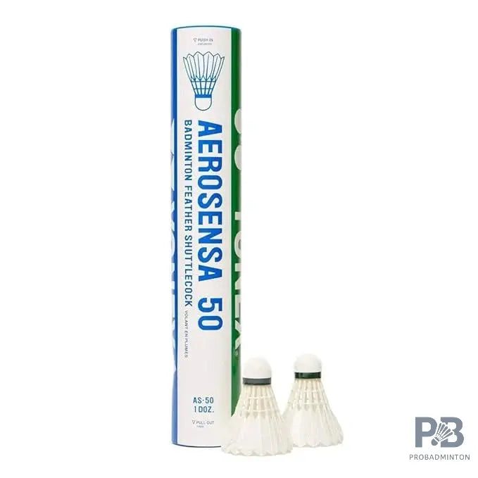 YONEX Aerosensa 50 Professional Feather Shuttlecock (Pack of 12) | Tournament-Grade