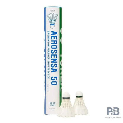 YONEX Aerosensa 50 Professional Feather Shuttlecock (Pack of 12) | Tournament-Grade
