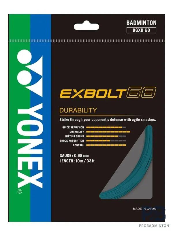 Yonex Exbolt 68 Badminton String – 0.68mm Durable Multifilament | High Power & Smash Performance