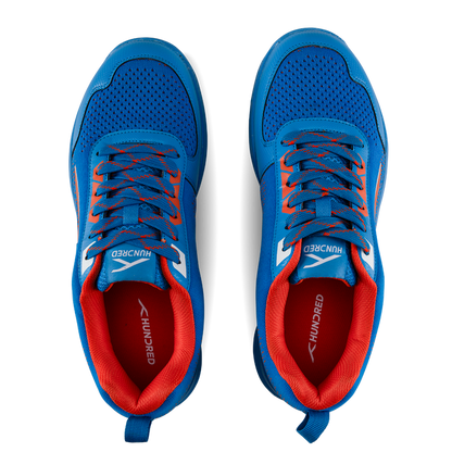 Hundred Court Flyer Badminton Shoe | BLUE / ORANGE
