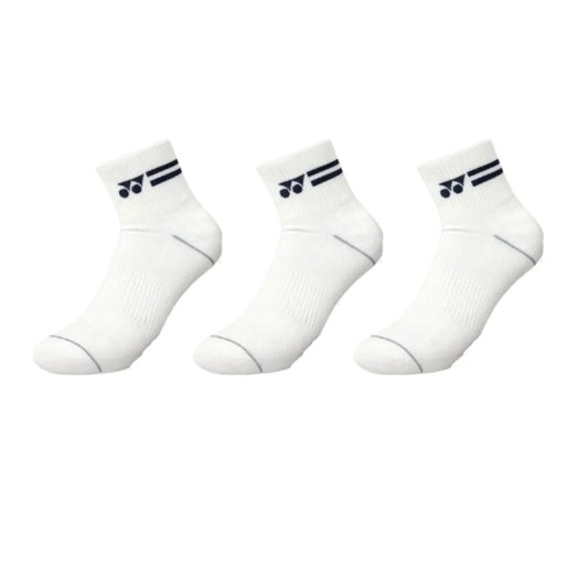 Yonex Socks M 2575T 3X1 - ALL WHITE (Pack of 3 socks)