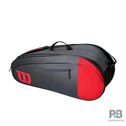 Wilson Badminton Kit Bag RF TEAM 12 6 Racquet Bag in 2 colors | Tournament Edition, Dual Compartments | Best Wilson Kit Bag in India