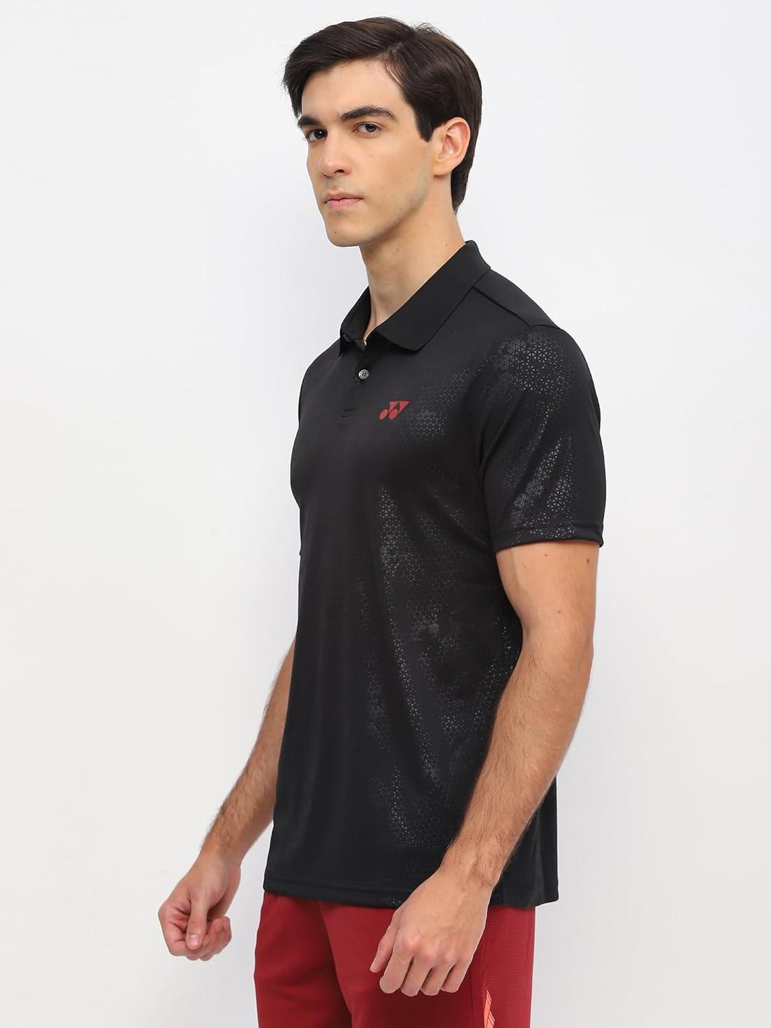 Yonex T-Shirt Polo 2969 Men’s Wear | Jet Black | Lightweight Badminton Sportswear