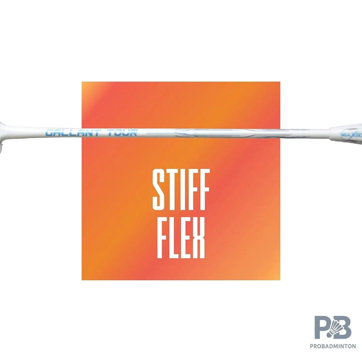 Maxbolt Gallant Tour (White) Badminton Racket 45lbs