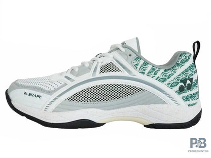 Yonex Tokyo Ultima Badminton Shoes for Men (White/Porpoise/Vintage Green)
