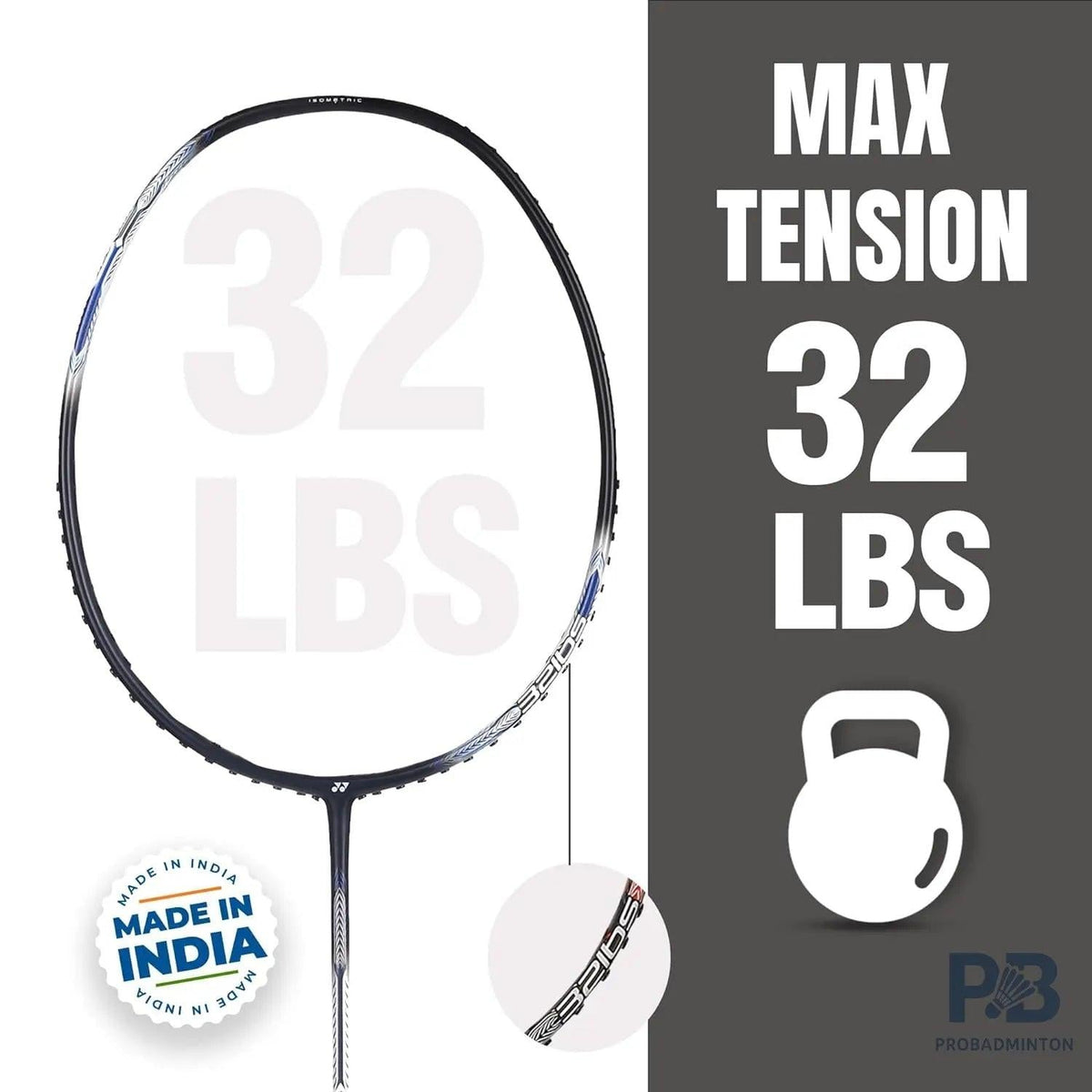 Yonex Astrox Attack 9 Badminton Racket | Black