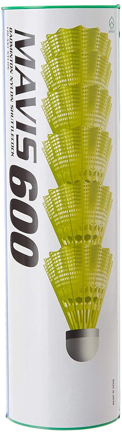 Yonex Mavis 600 Nylon Shuttlecock | High-Speed Recovery, Durable Nylon Skirt, Accurate Flight Performance