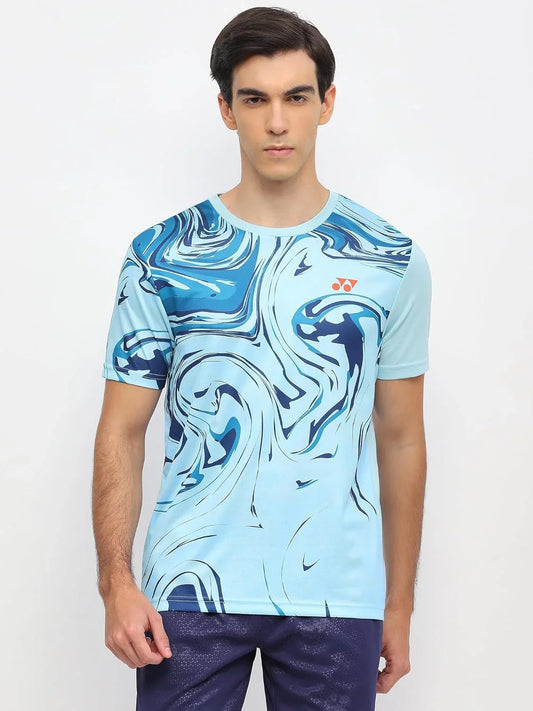 YONEX T Shirt Round Neck 2966 - Light Blue  – Premium Breathable Tee for Badminton & Tennis Players