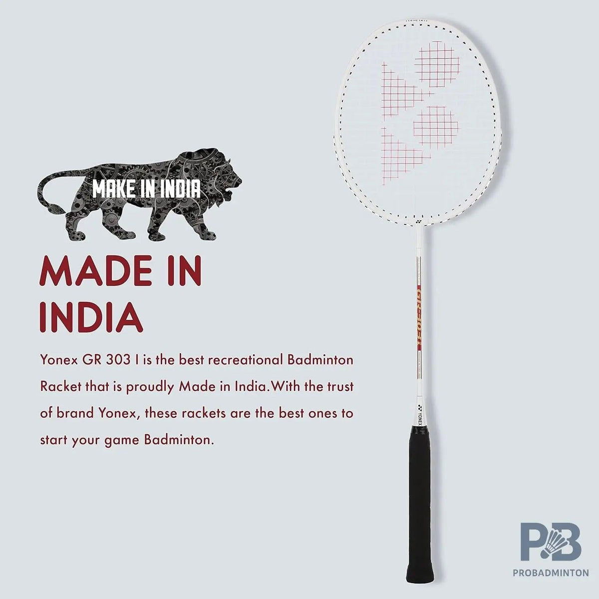 Yonex GR 303i Badminton Racket – 3U/G4 | Ideal for Beginners (In 5 Different Colours)