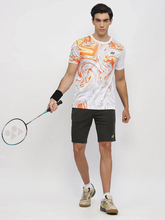 YONEX T Shirt Round Neck 2966 - White – Premium Breathable Tee for Badminton & Tennis Players