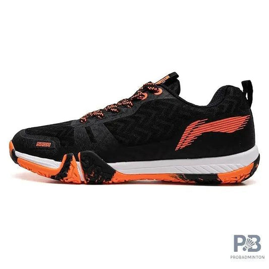 Li-Ning Saga Lite 6 Badminton Shoes (Black/Orange)