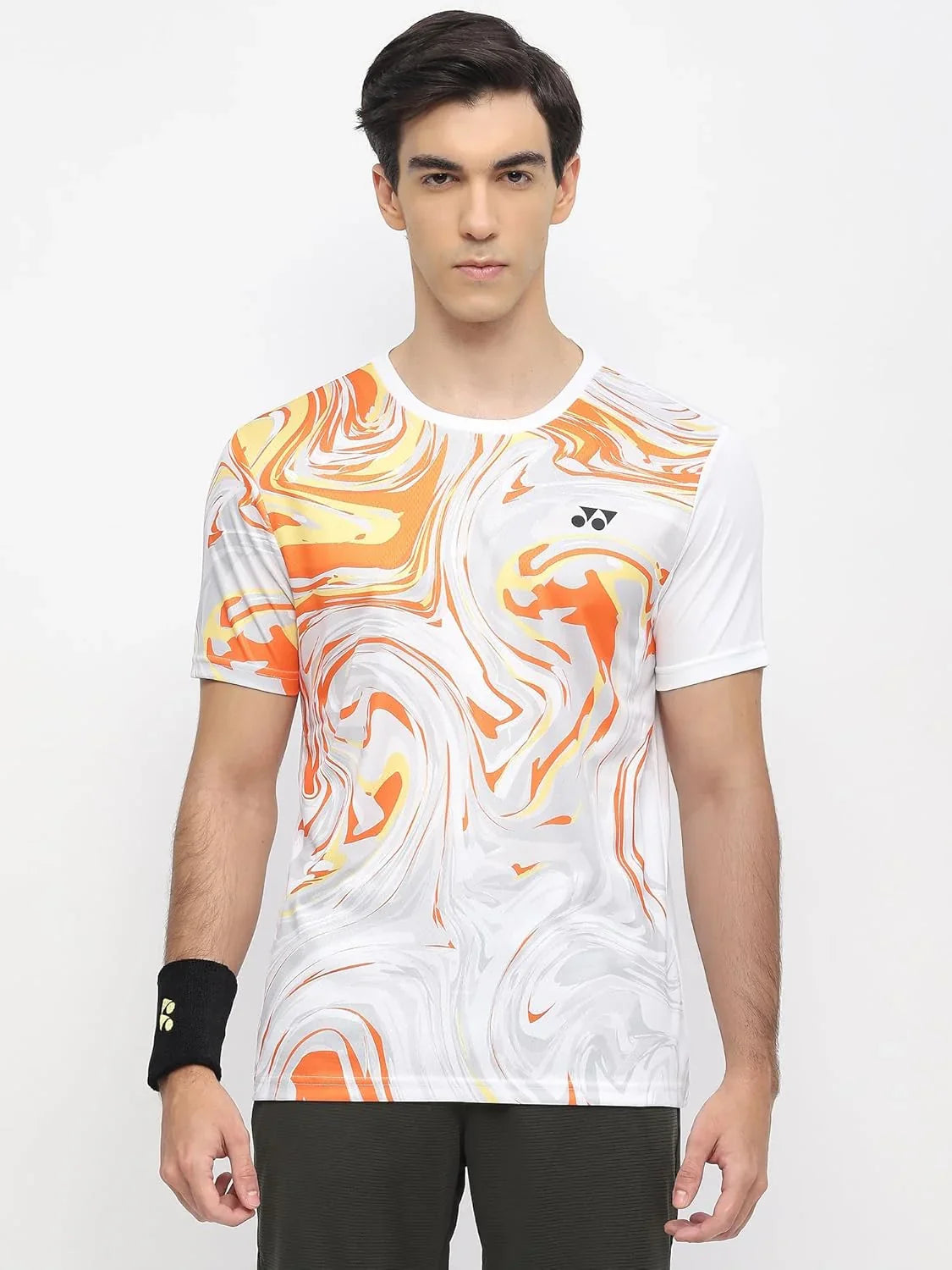 YONEX T Shirt Round Neck 2966 - White – Premium Breathable Tee for Badminton & Tennis Players