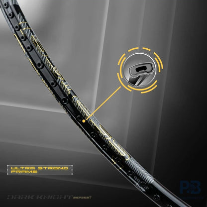 Apacs Dark Knight Badminton Racket (Unstrung) – Lightweight, Head-Heavy Power Racket for Professional Play