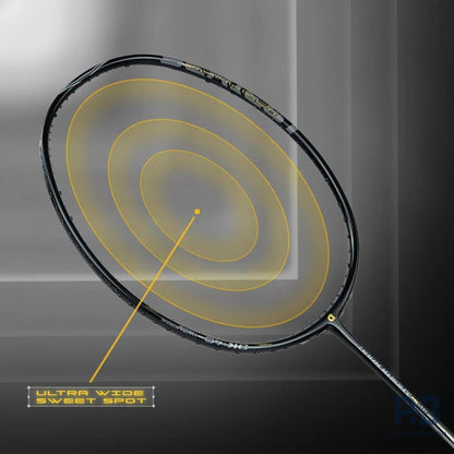 Apacs Dark Knight Badminton Racket (Unstrung) – Lightweight, Head-Heavy Power Racket for Professional Play
