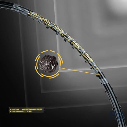 Apacs Dark Knight Badminton Racket (Unstrung) – Lightweight, Head-Heavy Power Racket for Professional Play