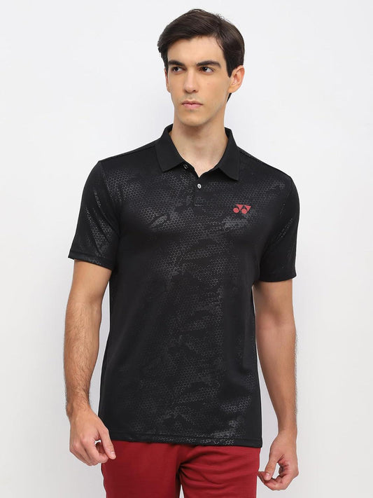Yonex T-Shirt Polo 2969 Men’s Wear | Jet Black | Lightweight Badminton Sportswear