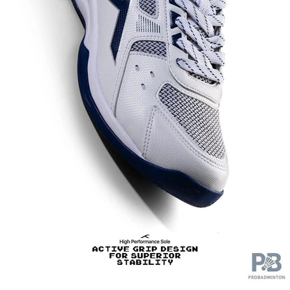 HUNDRED Raze Badminton Shoes (White / Navy)