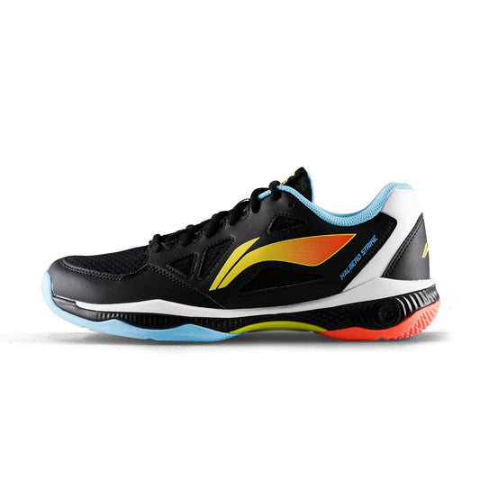 Li-Ning Halberd Strike Non-Marking Badminton Shoes | Black/Standard White | Lightweight Indoor Court Shoes for Professional & Club Players