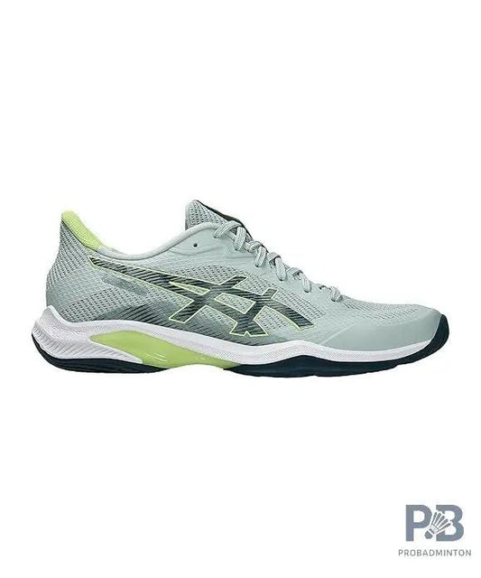 ASICS BLADE FF 2 Indoor Court Shoes for Men - Lichen Rock/Tranquil Teal | Lightweight, Fast & Flexible Badminton Shoes