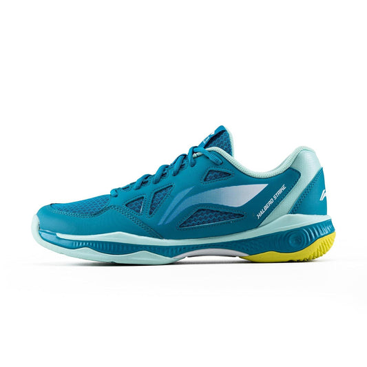 Li-Ning Halberd Strike Non-Marking Badminton Shoes| Blue Jade/Floating Green | Lightweight Indoor Court Shoes for Professional & Club Players