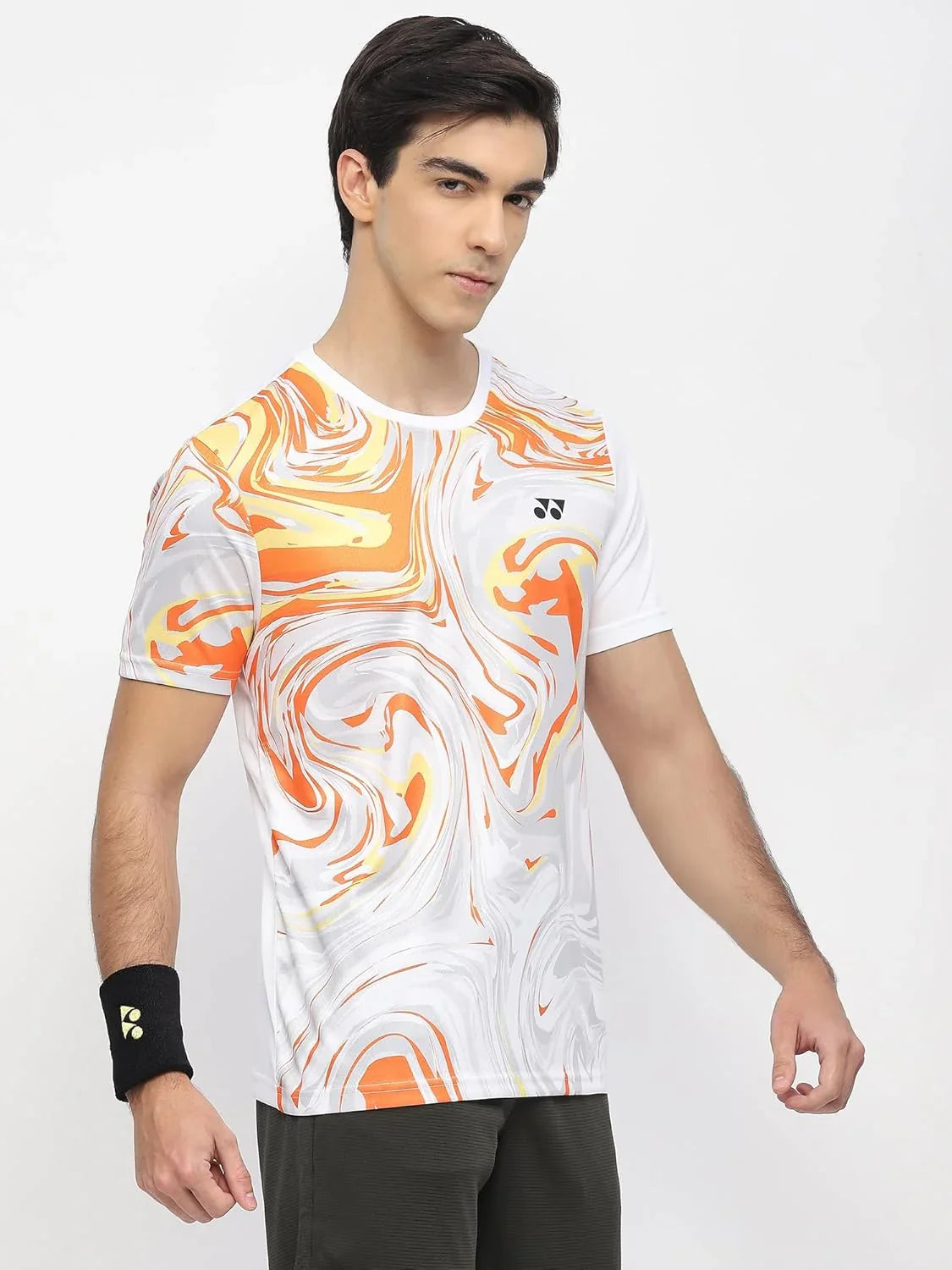YONEX T Shirt Round Neck 2966 - White – Premium Breathable Tee for Badminton & Tennis Players