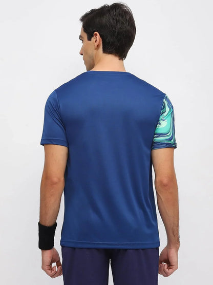 YONEX T Shirt Round Neck 2966 - Navy Peony  – Premium Breathable Tee for Badminton & Tennis Players