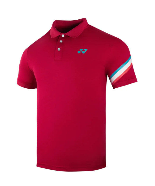 Yonex T-Shirt Polo 2734 | Cerise | Lightweight Badminton Sports Polo T-Shirt for Men
