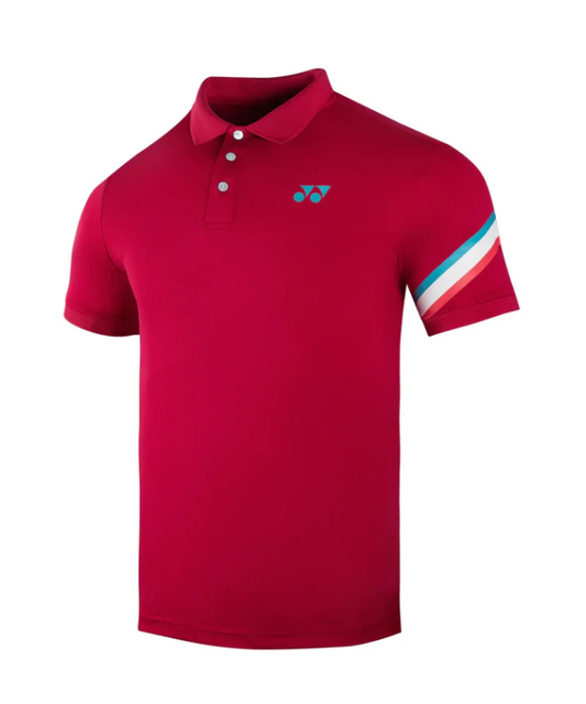 Yonex T-Shirt Polo 2734 | Cerise | Lightweight Badminton Sports Polo T-Shirt for Men
