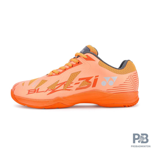 Yonex Blaze 3I Badminton Shoes | Hyper Orange/Midnight Turquoise | Lightweight Non-Marking Court Shoes