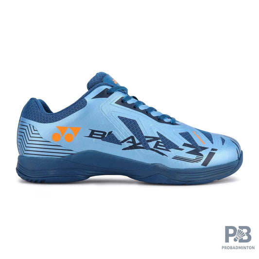 Yonex Blaze 3I Badminton Shoes | Crystal Teal/Hyper Orange | Lightweight Non-Marking Court Shoes