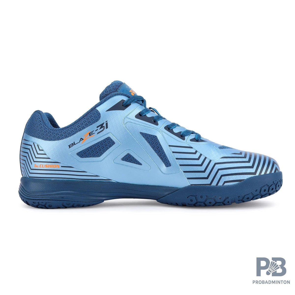 Yonex Blaze 3I Badminton Shoes | Crystal Teal/Hyper Orange | Lightweight Non-Marking Court Shoes