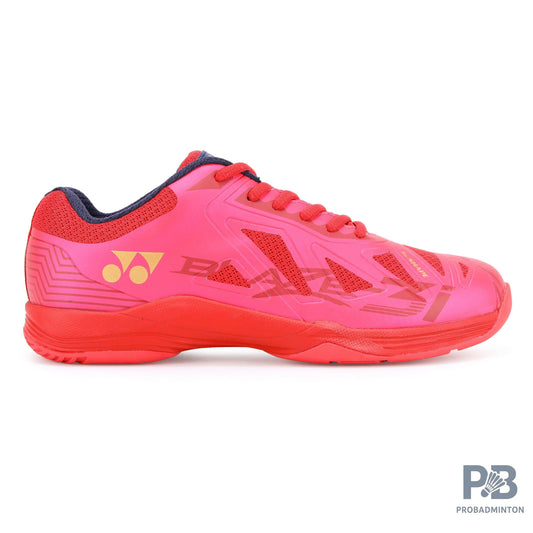 Yonex Blaze 3I Badminton Shoes | Red/Dark Pink/Gold | Lightweight Non-Marking Court Shoes