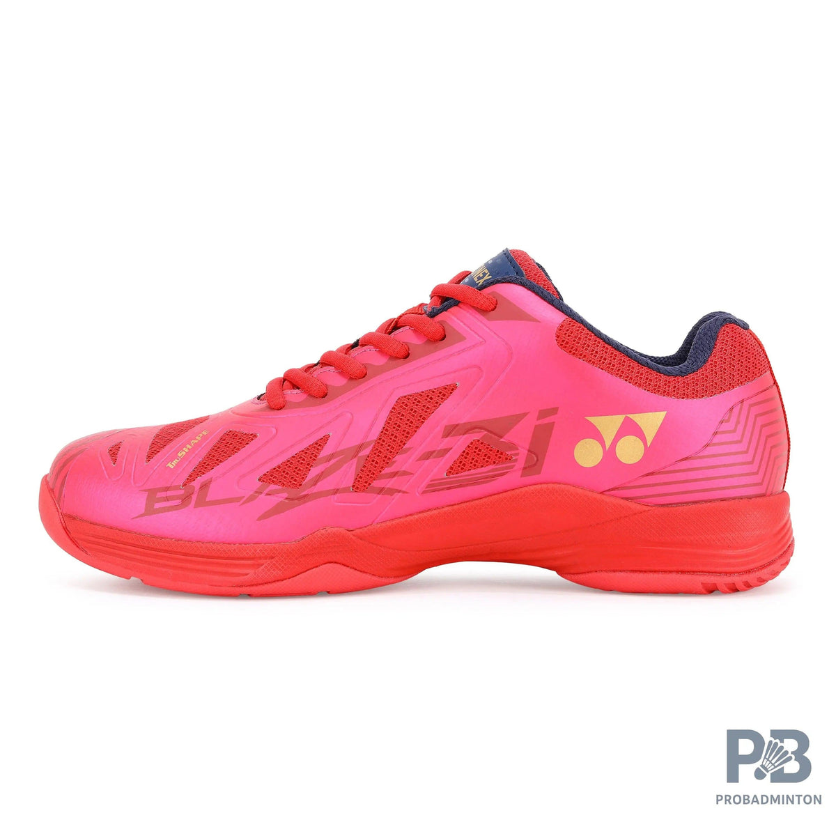 Yonex Blaze 3I Badminton Shoes | Red/Dark Pink/Gold | Lightweight Non-Marking Court Shoes