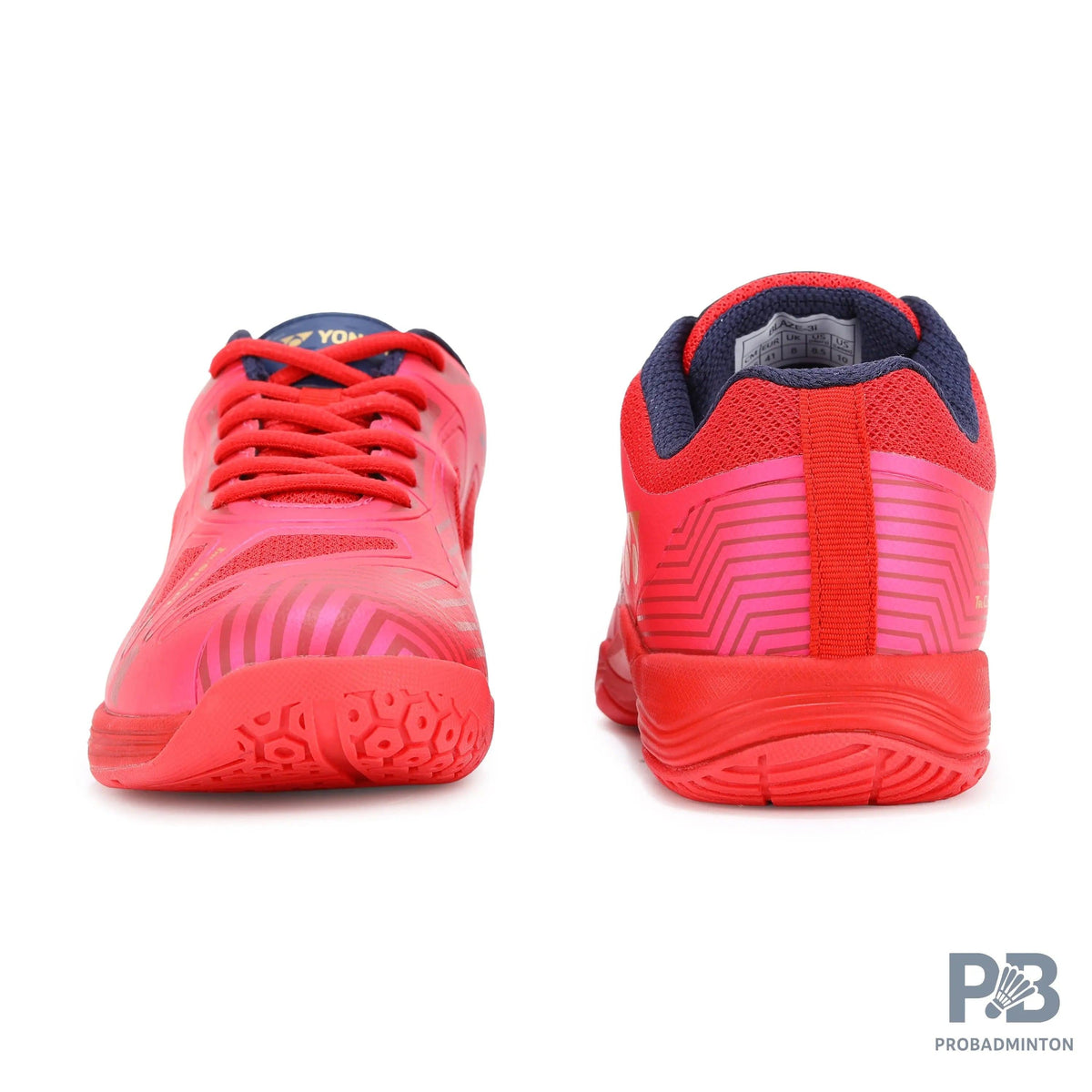 Yonex Blaze 3I Badminton Shoes | Red/Dark Pink/Gold | Lightweight Non-Marking Court Shoes