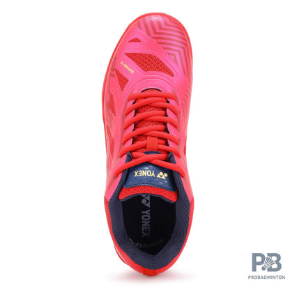 Yonex Blaze 3I Badminton Shoes | Red/Dark Pink/Gold | Lightweight Non-Marking Court Shoes